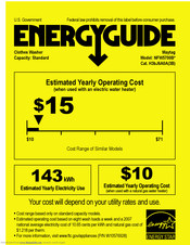 Maytag NFW5700B Series Energy Manual