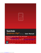 SanDisk SDMX18R-002GK-A57 - Sansa Clip+ 2 GB Digital Player User Manual