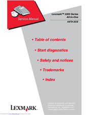 Lexmark 3300 Series Service Manual
