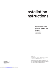 GE Advantium PSB9100DF Installation Instructions Manual