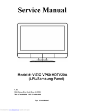 Vizio VP50 HDTV20A Service Manual