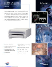 Sony UP-D55 Specification Sheet
