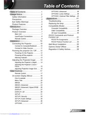 Optoma H180X User Manual