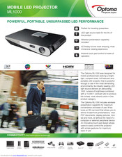 Optoma ML1000 Datasheet