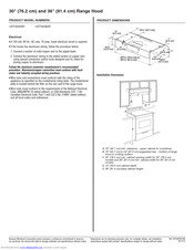 Amana UXT4036AY Product Dimensions