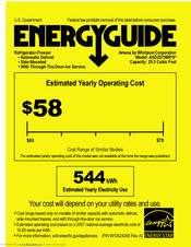 Amana ASD2575BR Energy Manual