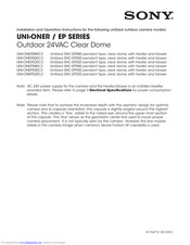 Sony UNIONEP520C2 Installation And Operation Instructions Manual