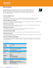 Sony RDP-M7iPBLKN Specifications
