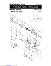 Hitachi CE16SA - 16 Gauge Sheet Metal Shear Parts List