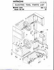 Hitachi CB 75F Parts List