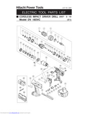 Hitachi DV18DVC - 18 Volt Cordless Hammer Drill Parts List
