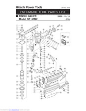 Hitachi NT65M2 - to 2-1 16 Gauge Finish Nailer Parts List