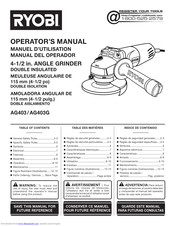 Ryobi AG403 Operator's Manual