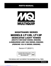 MULTIQUIP NIGHTHAWK LT 12P Parts Manual