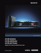 Sony HVRM25AU - Professional Video Cassete recorder/player Brochure & Specs
