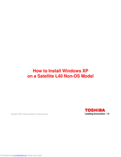 Toshiba Satellite L40-ASP4266QM User Manual