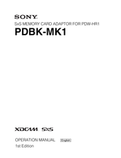 Sony PDWHR1 Operation Manual