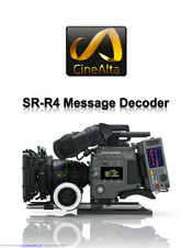 Sony SRMASTER SR-R4 Product Manual