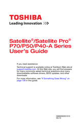 Toshiba Satellite P70-ABT3N22 User Manual