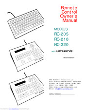 360 Systems RC-210 Owner's Manual