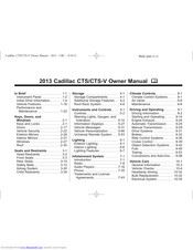Cadillac 2013 Caddilac CTS-V Owner's Manual