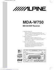 Alpine MDA-W750 Owner's Manual