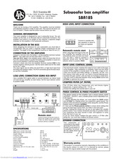 Dls SBA185 Manual