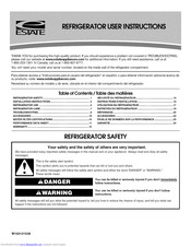 Estate Refrigerator User Instructions