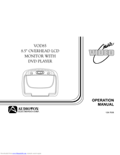 Audiovox VOD85 - DVD Player With LCD Monitor Operation Manual