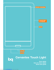 bq Cervantes Touch Quick Start Manual