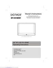 Denver DFT-2010DVBT Owner's Instructions Manual