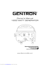GENTRON 1200W Generation Owner's Manual