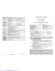 Autostart AS-1755V Quick Installation Manual