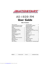 Autostart AS-1820 FM User Manual
