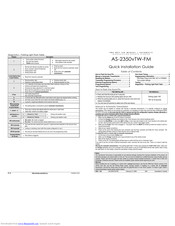 Autostart AS-2350vTW-FM Quick Installation Manual