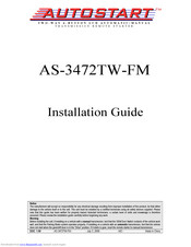 Autostart AS-3472TW-FM Installation Manual