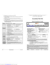 Autostart AS-6450VTW-FM Quick Installation Manual