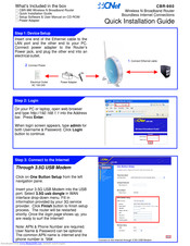 CNET CBR-980 Quick Installation Manual