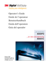 3M WallDisplay 8000PD Operator's Manual