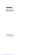 Compaq 2000 Series UPS Operation And Reference Manual