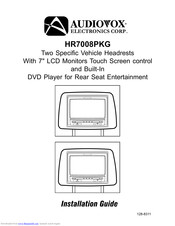 Audiovox HR7008PKG Installation Manual