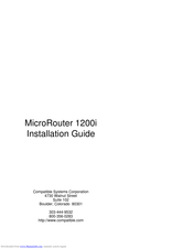 Compatible Systems MicroRouter 1200i Installation Manual