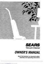 Sears Vacuum Cleaner Owner's Manual