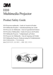 3M Multimedia Projector H10 Product Safety Manual