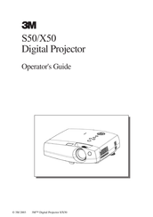 3M Multimedia Projector X50 Operator's Manual