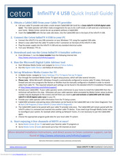 Ceton InfiniTV 4 USB Quick Install Manual