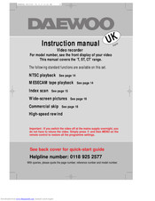 Daewoo T Series Instruction Manual