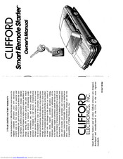 Clifford Smart Remote Starter Owner's Manual