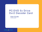 Creative PC-DVD 5x Drive Dxr2 Decoder Card User Manual