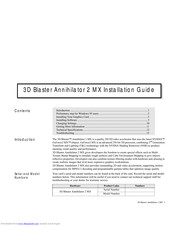 Creative 3D Blaster Annihilator 2 MX GB0030 Installation Manual